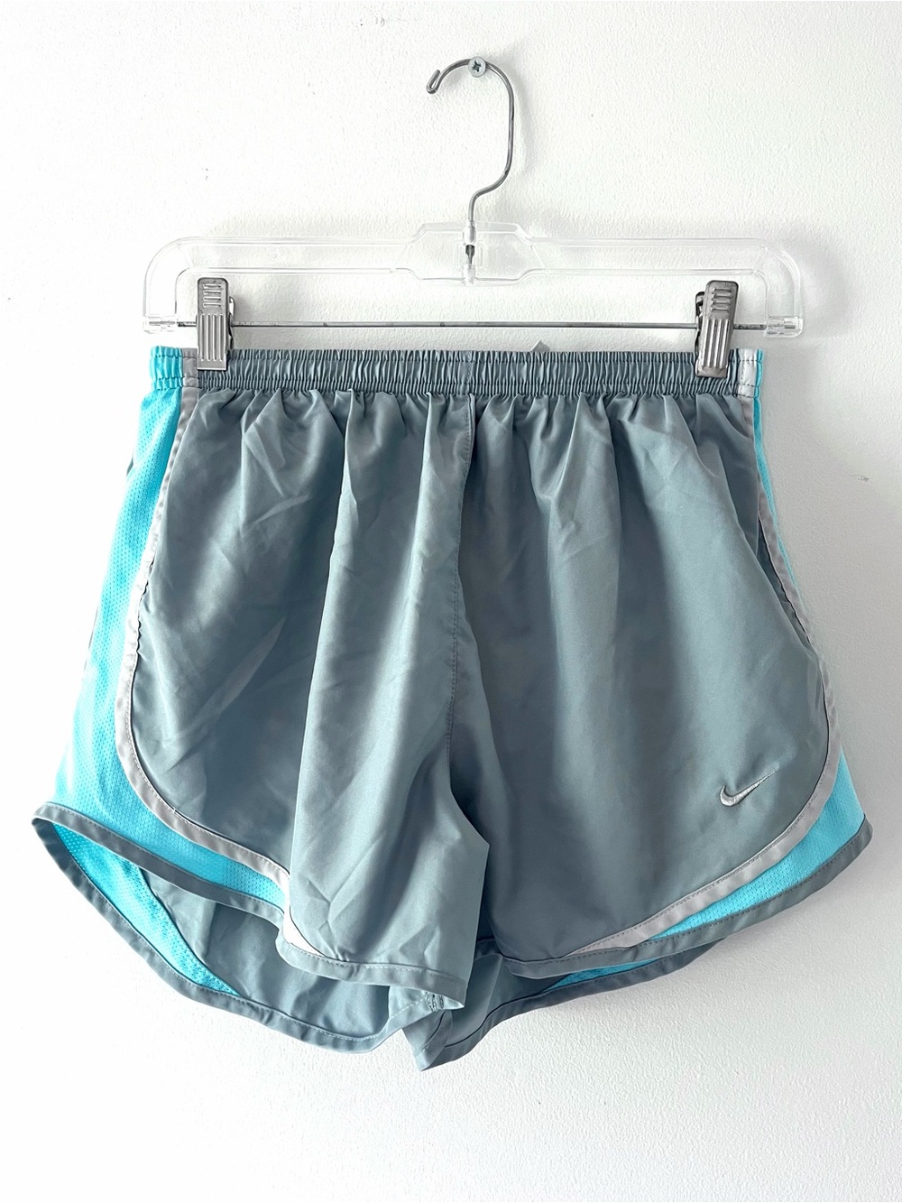 Nike Tempo Shorts Light Gray and Teal
